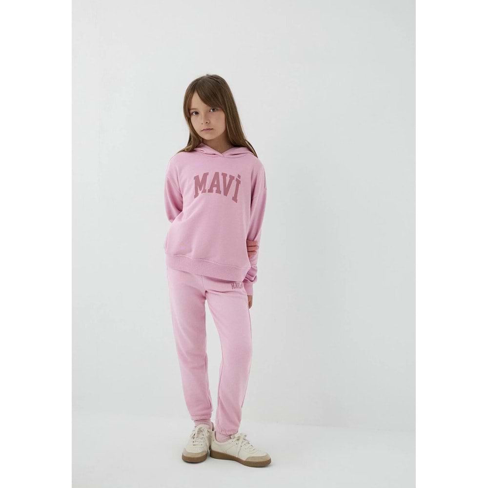 Mavi M7S10147-71015 Mavi Logo Baskılı Kapüşonlu Kız Çocuk Sweatshirt