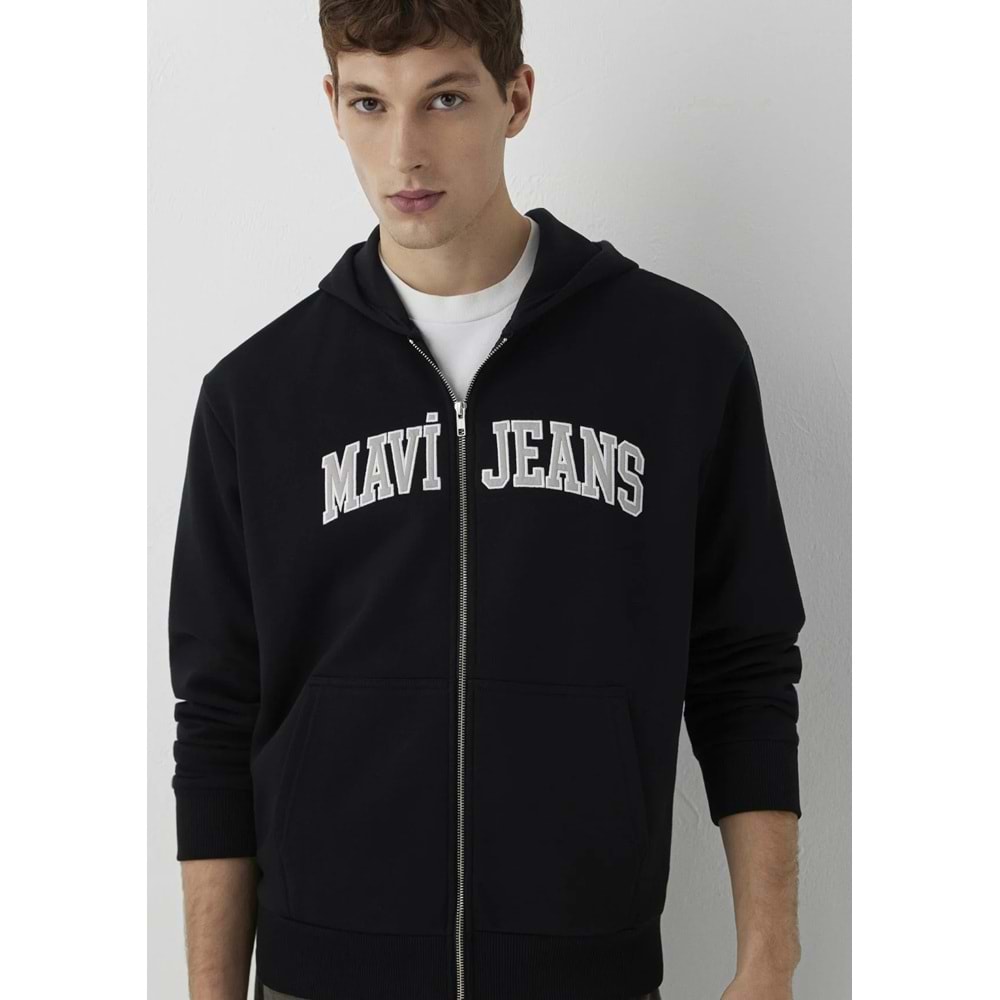Mavi M0S10642-900 Mavi Jeans Logo Nakışlı Fermuarlı Sweatshirt