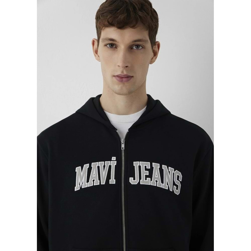 Mavi M0S10642-900 Mavi Jeans Logo Nakışlı Fermuarlı Sweatshirt