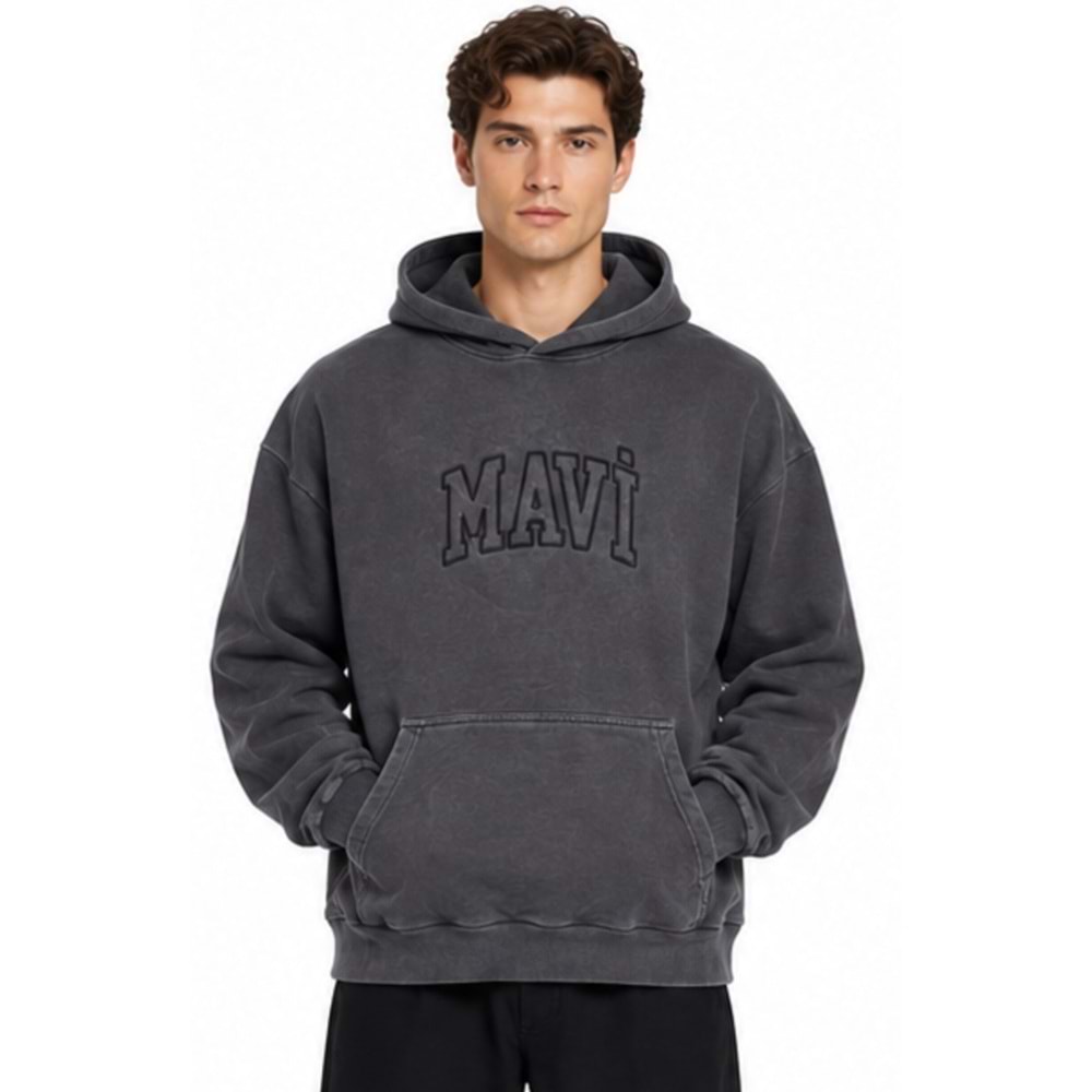 Mavi M0S10648-70087 Mavi Logo Detaylı Kapüşonlu Sweatshirt