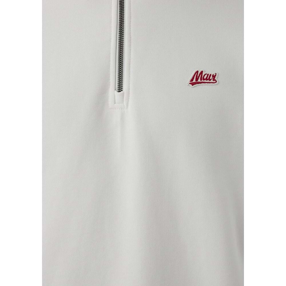 Mavi M0S10613-70057 Mavi Patch Logo Nakışlı Yarı Fermuarlı Erkek Sweatshirt