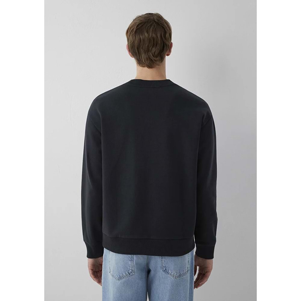 Mavi M0S10611-80022 Mavi Patch Nakışlı Erkek Sweatshirt