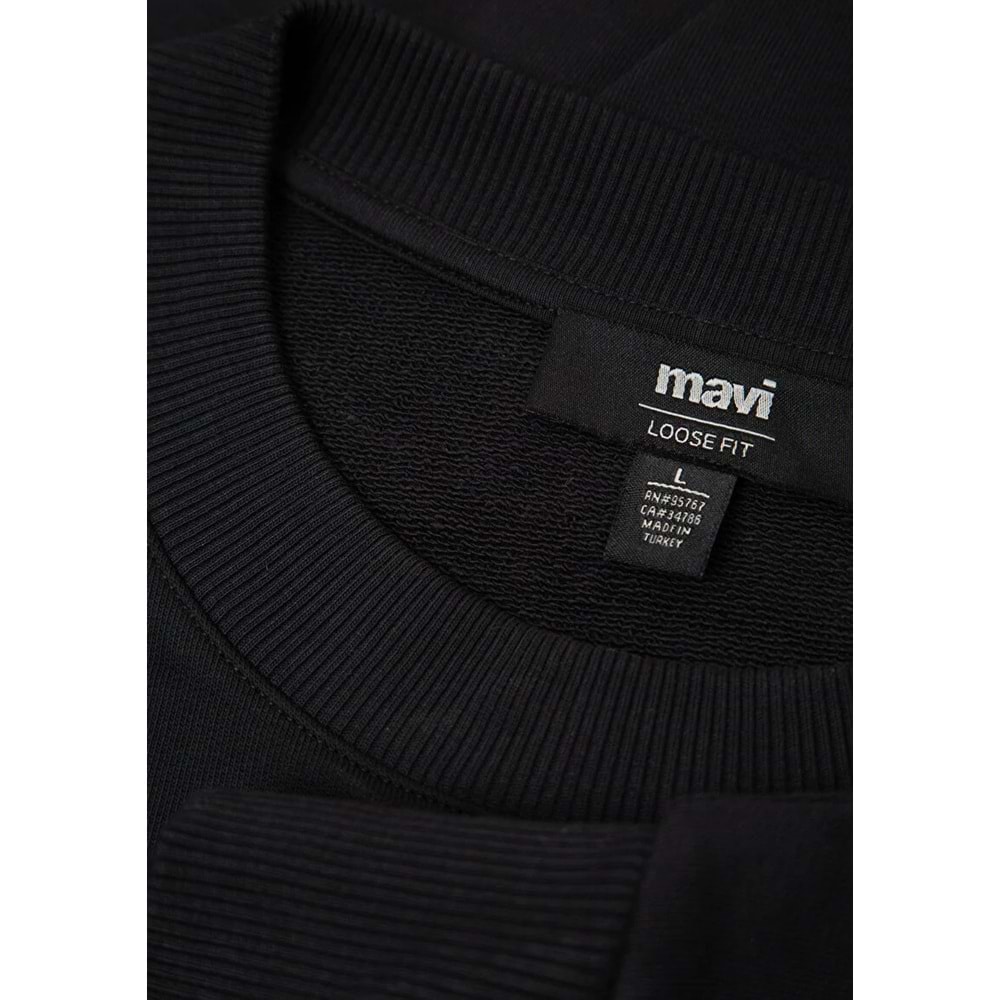 Mavi M0S10611-80022 Mavi Patch Nakışlı Erkek Sweatshirt