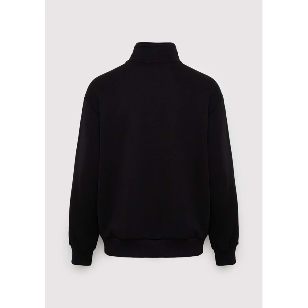Mavi M0S10585-900 Mavi Logo Baskılı Yarı Fermuarlı Sweatshirt Erkek Sweatshirt
