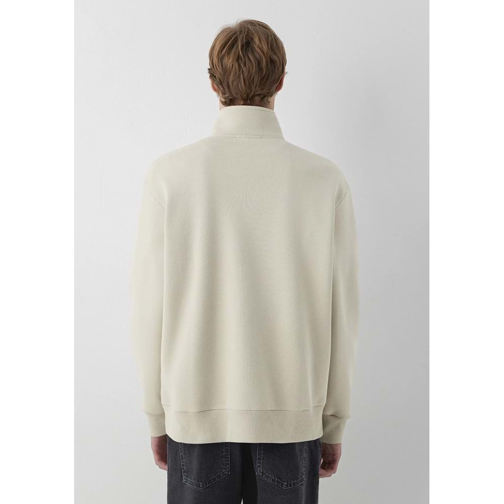 Mavi M0S10585-70322 Mavi Logo Baskılı Yarı Fermuarlı Sweatshirt Erkek Sweatshirt