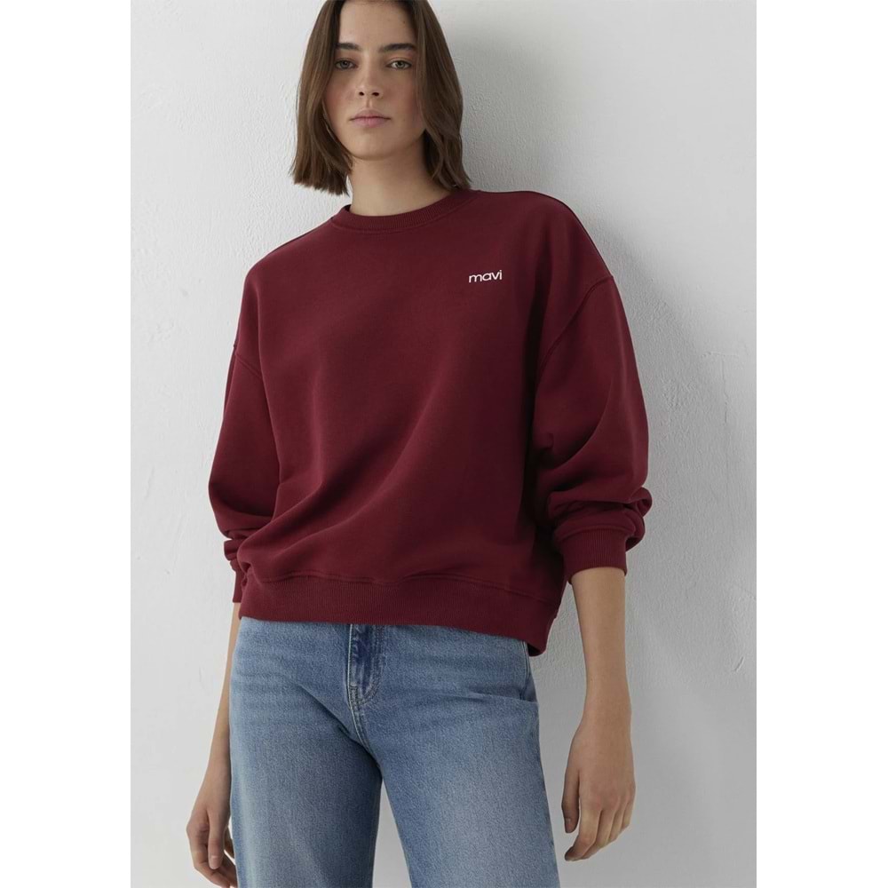 Mavi M1S10490-85633 Mavi Logo Baskılı Kadın Sweatshirt