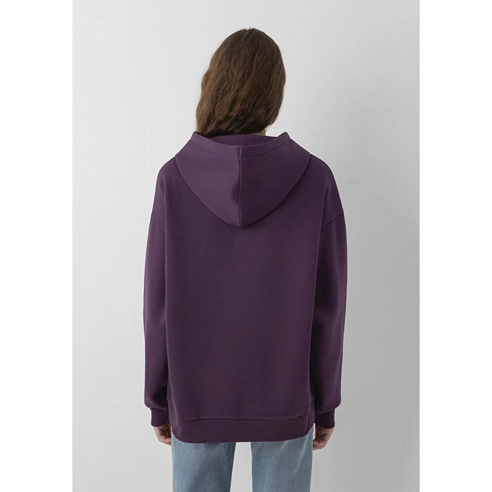 Mavi M1600361-70635 Mavi Logo Baskılı Kapüşonlu Kadın Sweatshirt