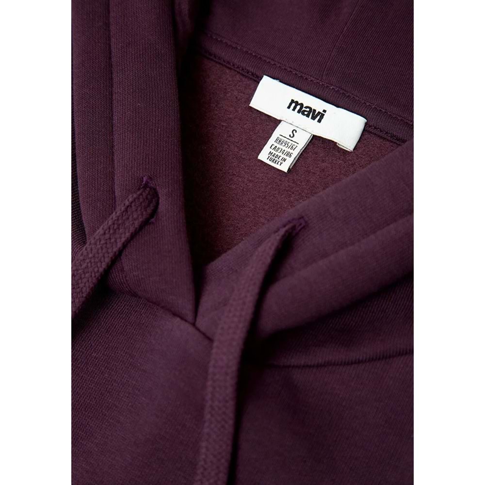 Mavi M1600361-70635 Mavi Logo Baskılı Kapüşonlu Kadın Sweatshirt