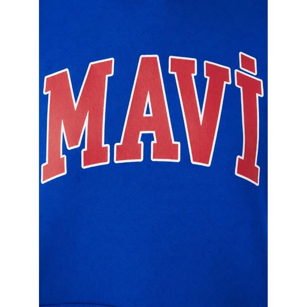Mavi M1600361-70758 Mavi Logo Baskılı Kapüşonlu Kadın Sweatshirt
