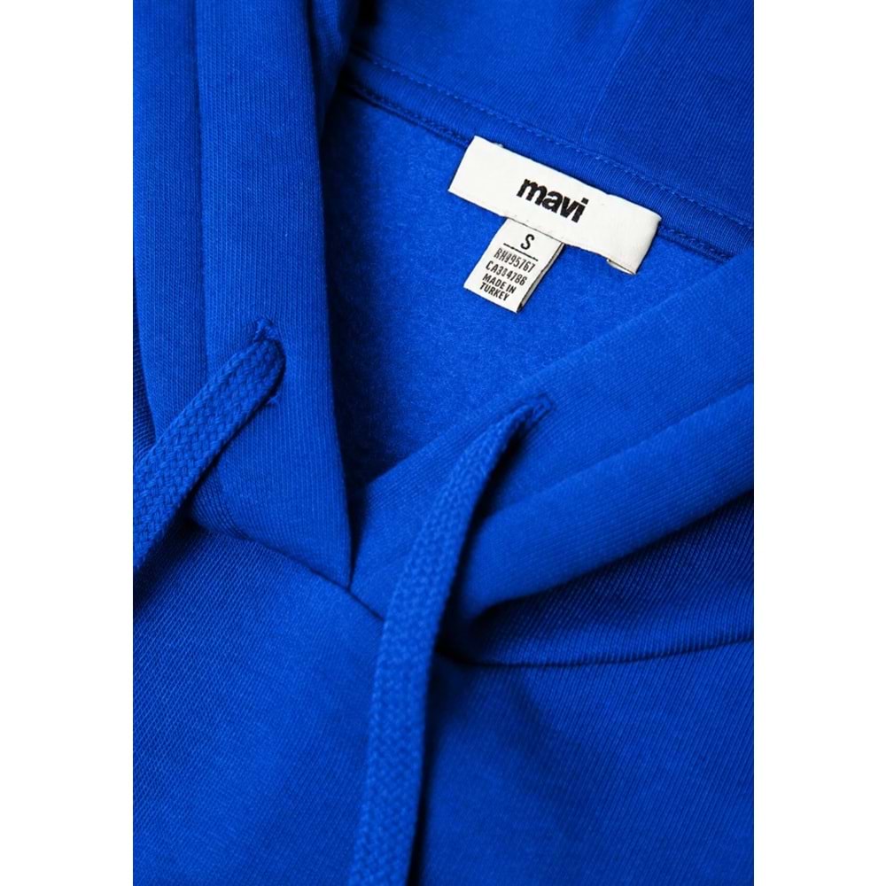 Mavi M1600361-70758 Mavi Logo Baskılı Kapüşonlu Kadın Sweatshirt