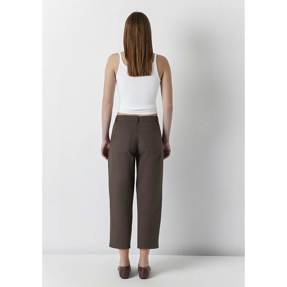 Mavi M1011274-71541 Dokuma Pantolon Bol Kesim Düz Paça Jean Kadın Kot Pantolon