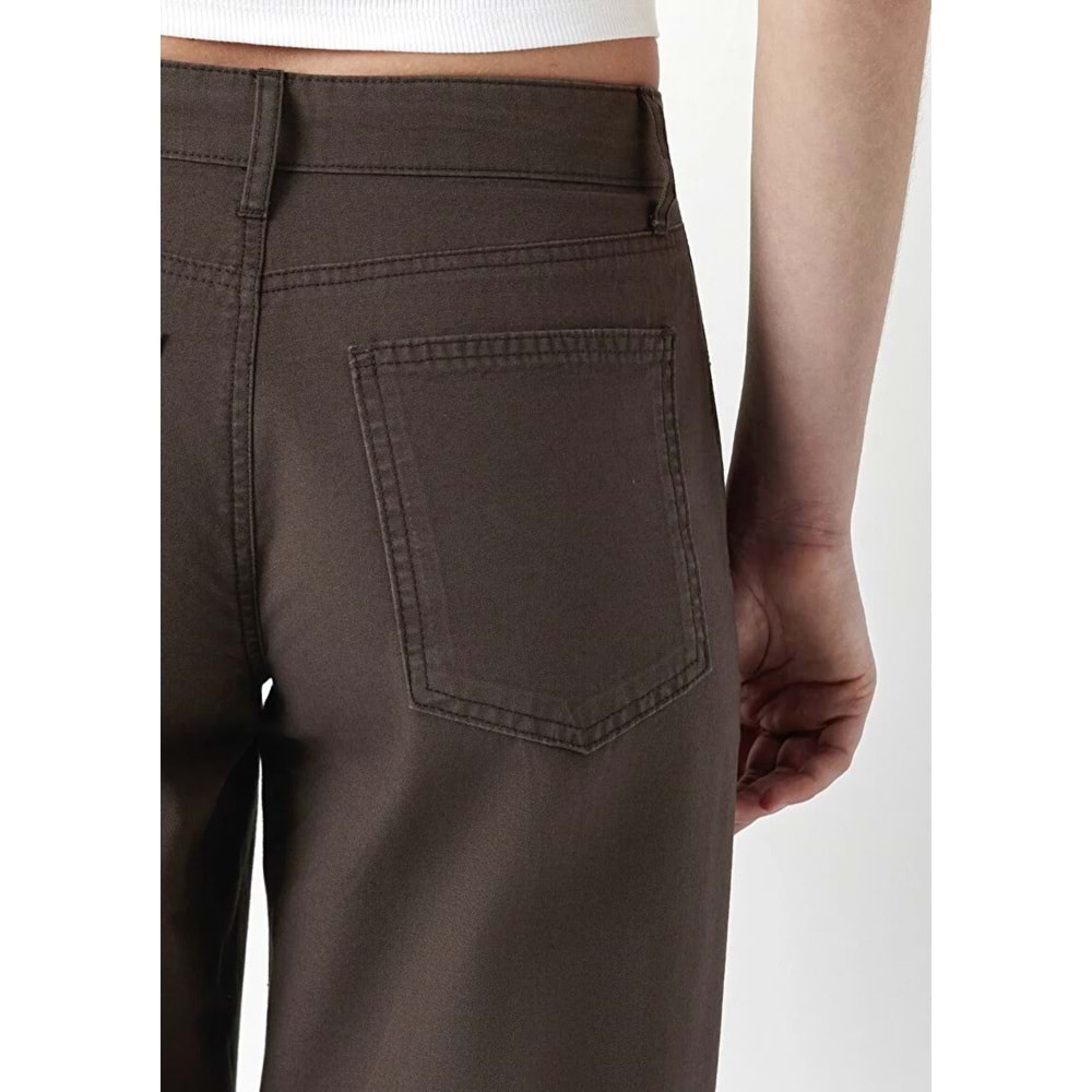 Mavi M1011274-71541 Dokuma Pantolon Bol Kesim Düz Paça Jean Kadın Kot Pantolon