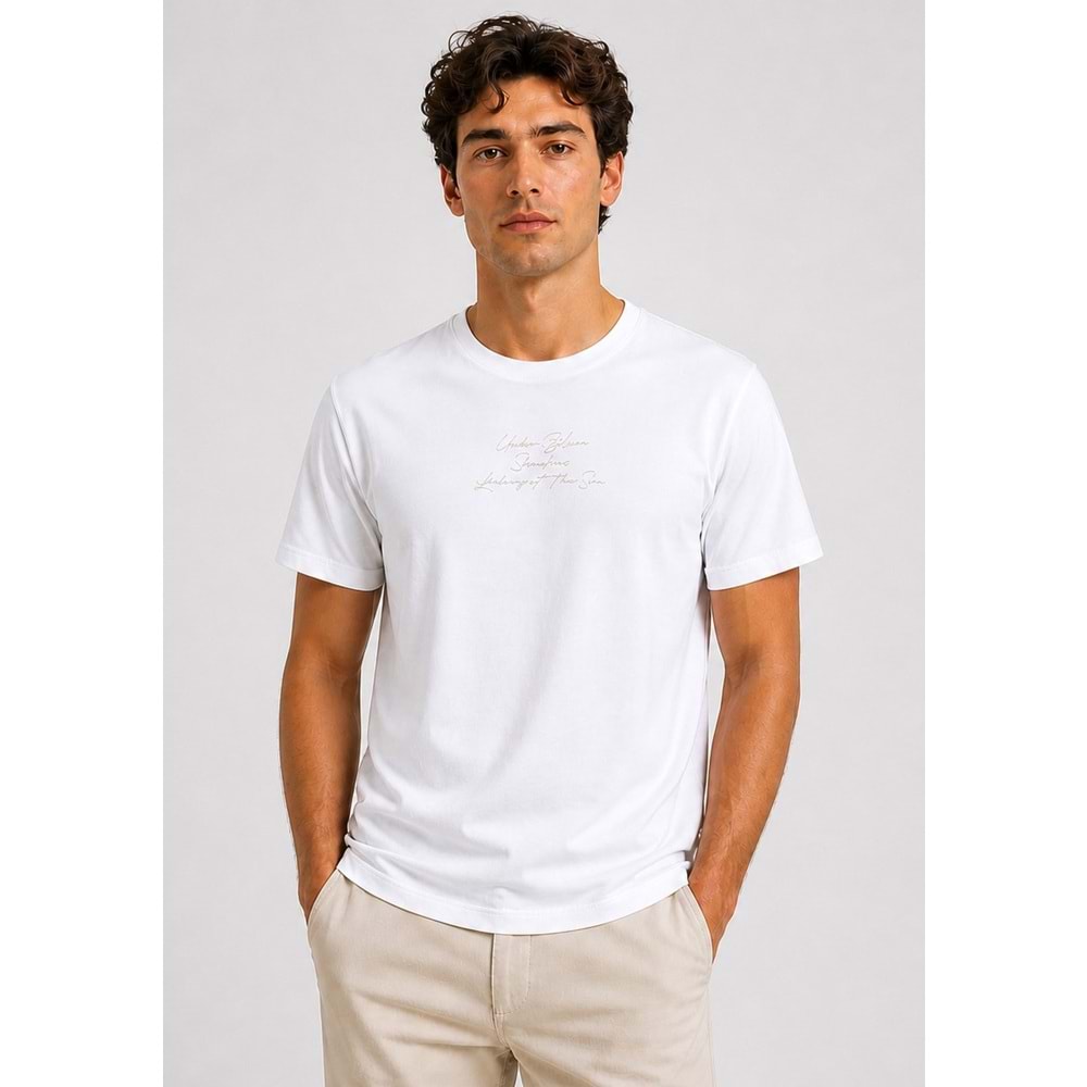 Mavi M0613674-620 Baskılı Beyaz Tişört Loose Fit Baskılı Tişört Erkek T-Shirt