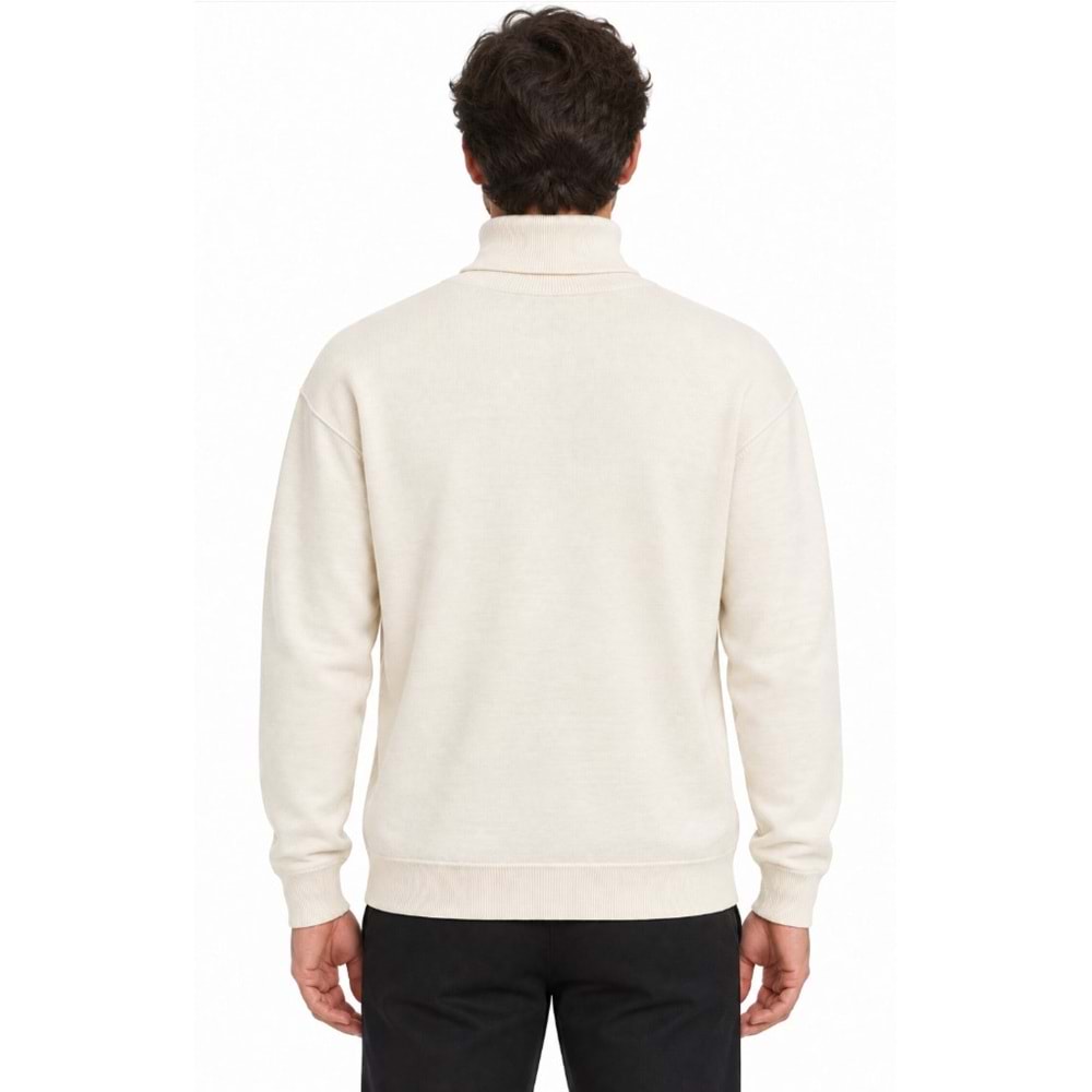 Mavi M0720066-70057 Mavi Boğazlı Kazak Erkek Sweatshirt