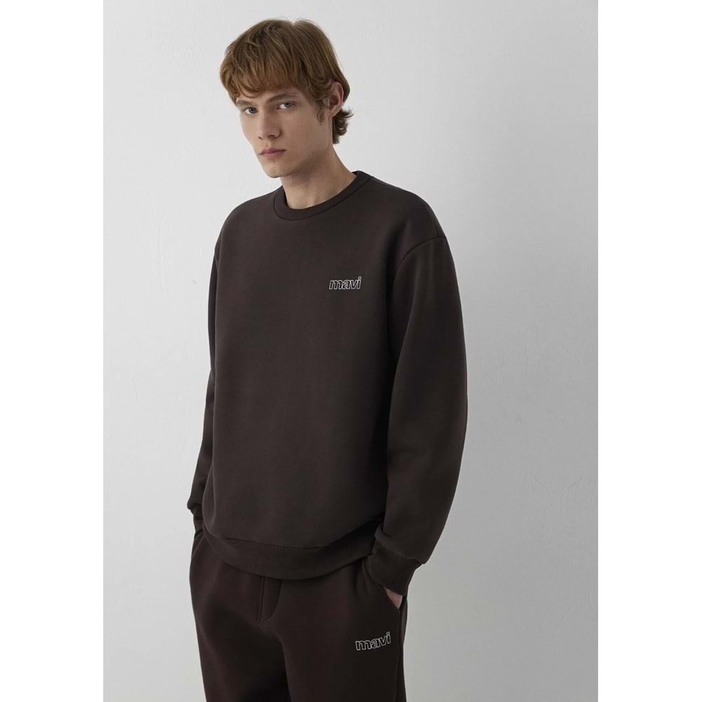 Mavi M0S10379-88083 Mavi Logo Baskılı Sweatshirt Erkek Sweatshirt