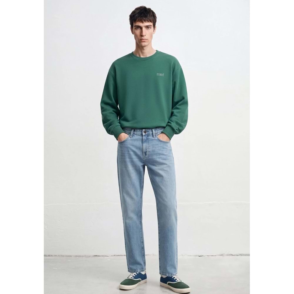 Mavi M0S10379-71874 Mavi Logo Baskılı Sweatshirt Erkek Sweatshirt