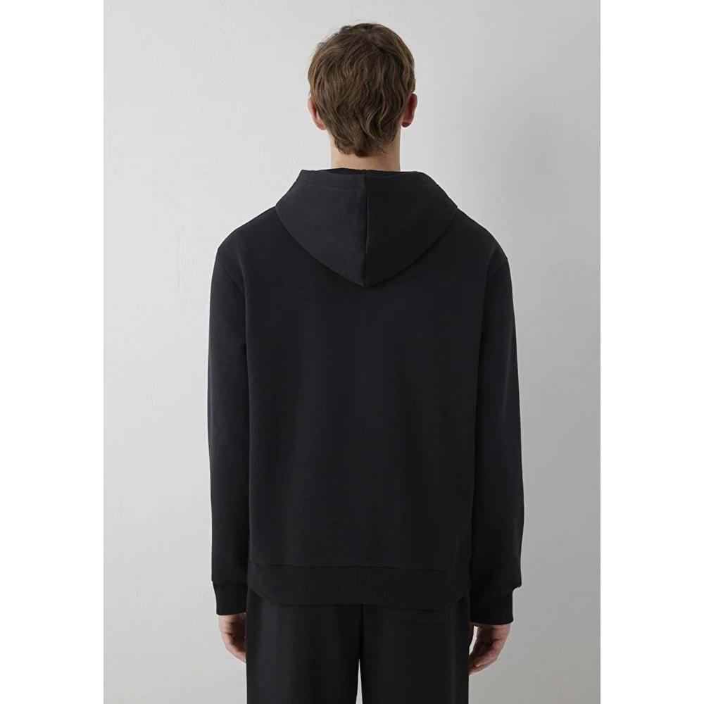 Mavi M0S10646-900 Mavi Logo Baskılı Kapüşonlu Erkek Sweatshirt
