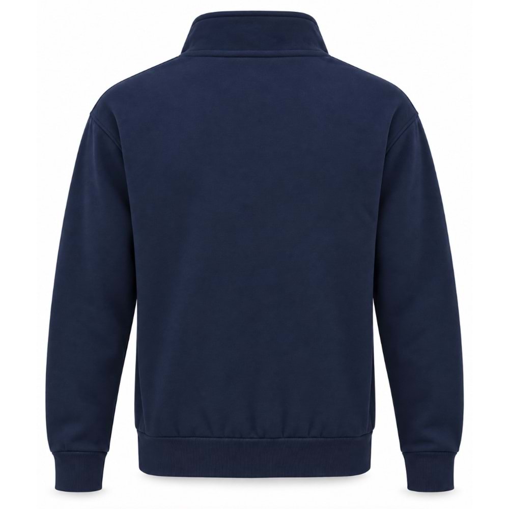 Mavi M0S20113-86415 Mavi Jeans Logo Nakışlı Yarım Fermuarlı Erkek Sweatshirt