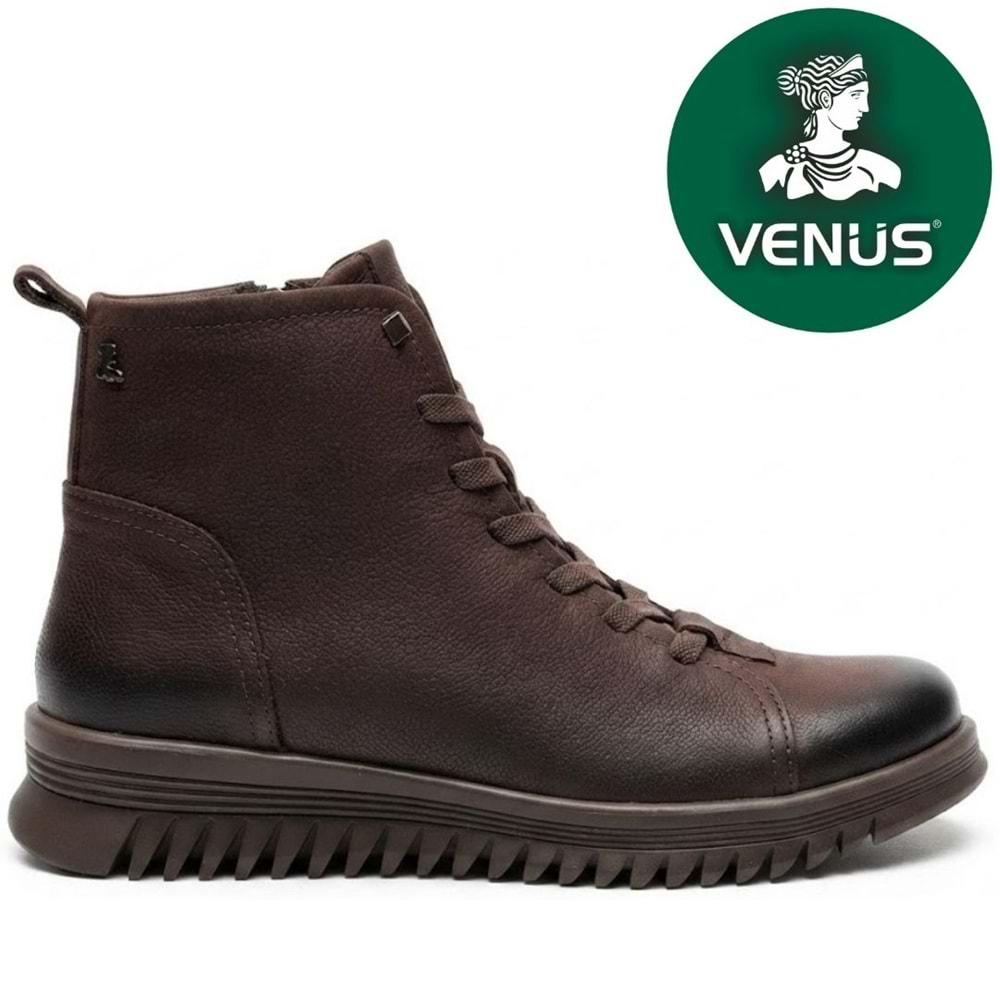 Venüs Pepuza Hakiki Deri Kaymaz Düz Taban Ortopedik Kadın Bot