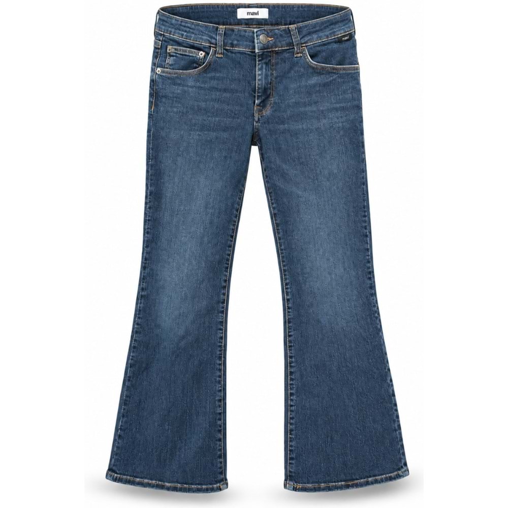 Mavi M100484-A6467 Mavi Bella Mid-Rise Dark Shaded Denim Jean Kadın Kot Pantolon