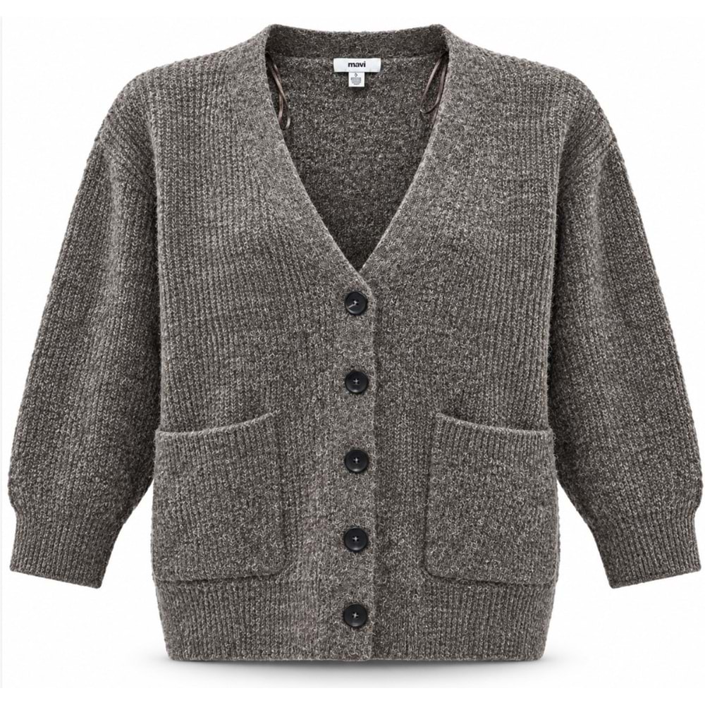 Mavi M1720032-A6657 Mavi Düğmeli Kazak Hırka Kadın Sweatshirt
