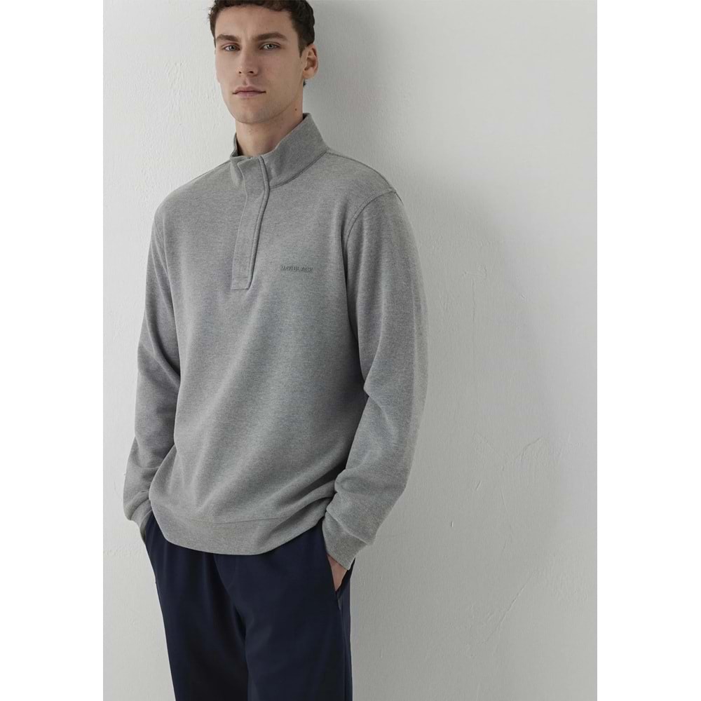 Mavi M0S20055-80018 Mavi Logo Detaylı Yarım Fermuarlı Sweatshirt