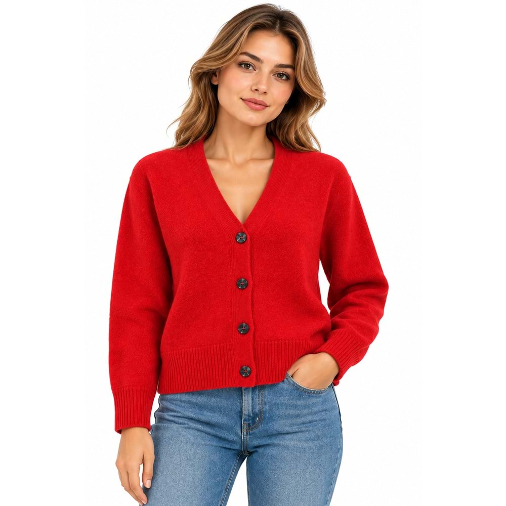 Mavi M1720098-80791 Mavi Düğmeli Kazak Hırka Kadın Sweatshirt