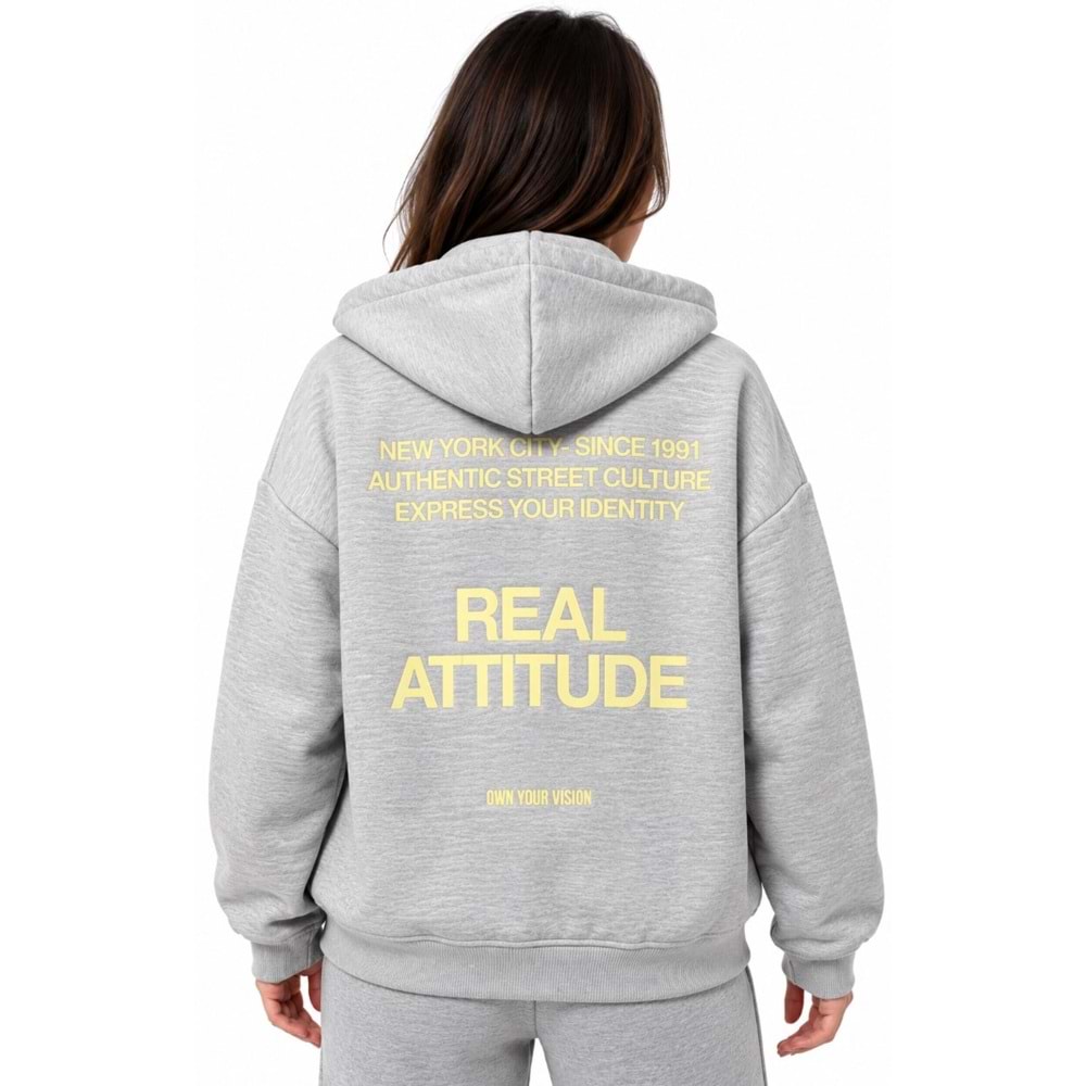 Mavi M1S20005-83096 Mavi Logo Baskılı Fermuarlı Kapüşonlu Kadın Sweatshirt