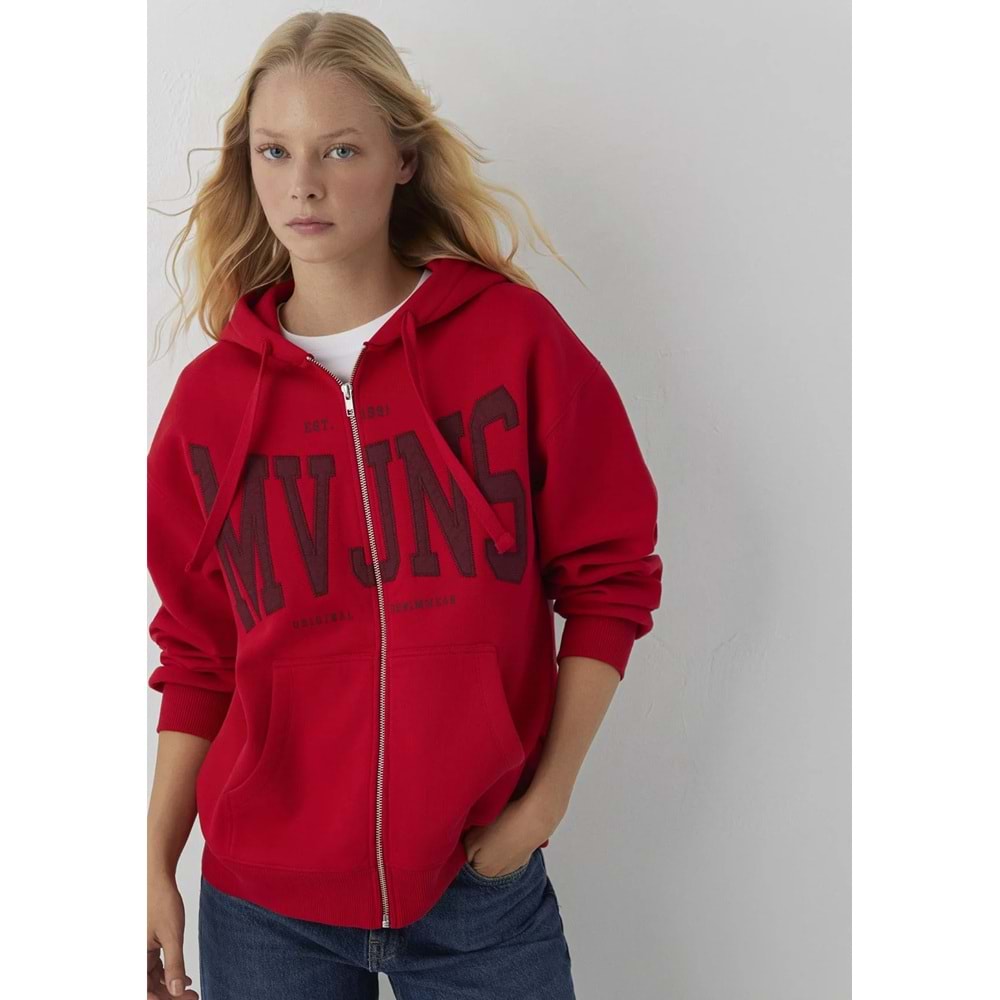 Mavi M1S10421-82054 Mavi Jeans Logo Nakışlı Fermuarlı Kadın Sweatshirt