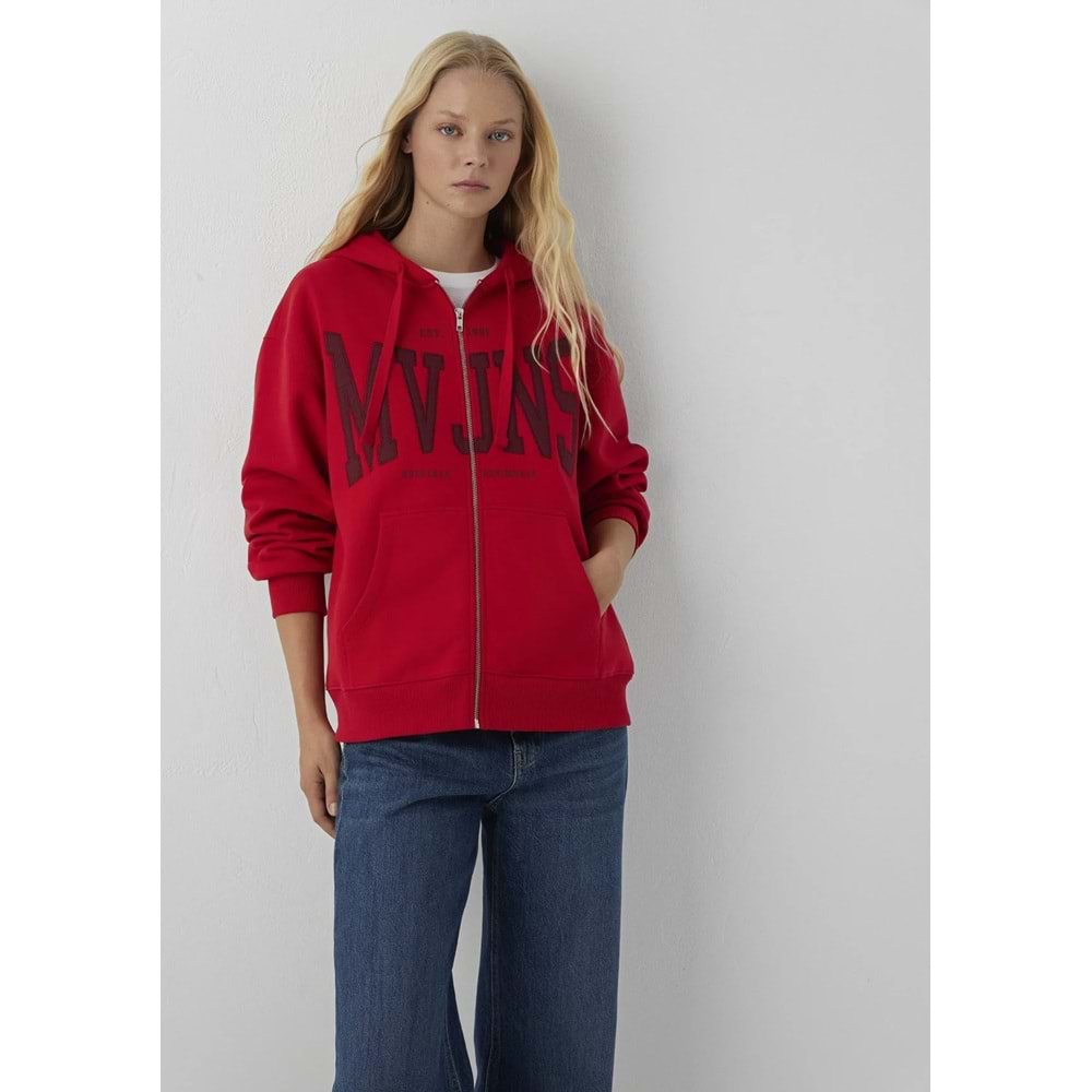 Mavi M1S10421-82054 Mavi Jeans Logo Nakışlı Fermuarlı Kadın Sweatshirt