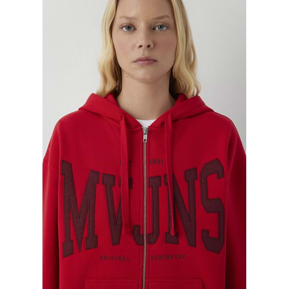 Mavi M1S10421-82054 Mavi Jeans Logo Nakışlı Fermuarlı Kadın Sweatshirt