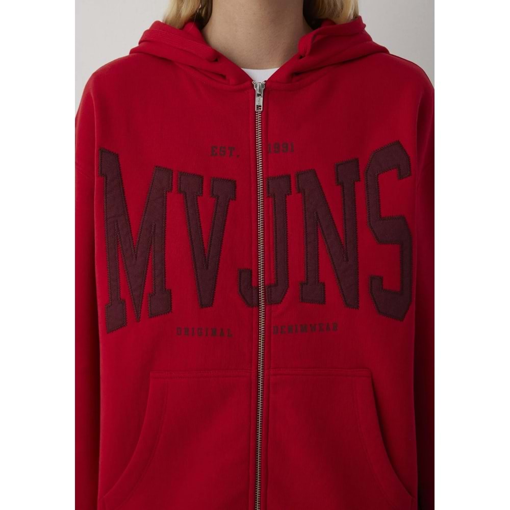 Mavi M1S10421-82054 Mavi Jeans Logo Nakışlı Fermuarlı Kadın Sweatshirt