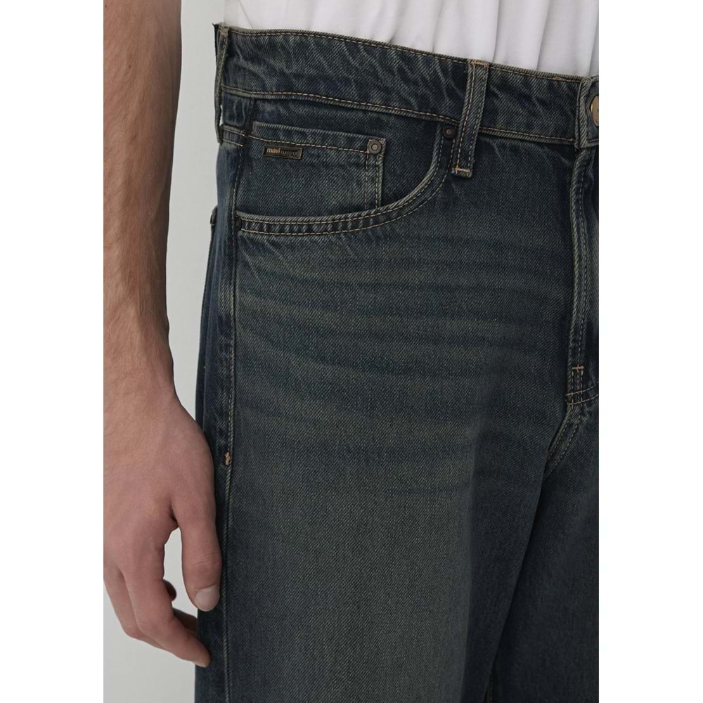Mavi M0010289-A7783 Mavi Toronto Baggy Classic Vintage Puslu Jean Pantolon Erkek Kot Pantolon