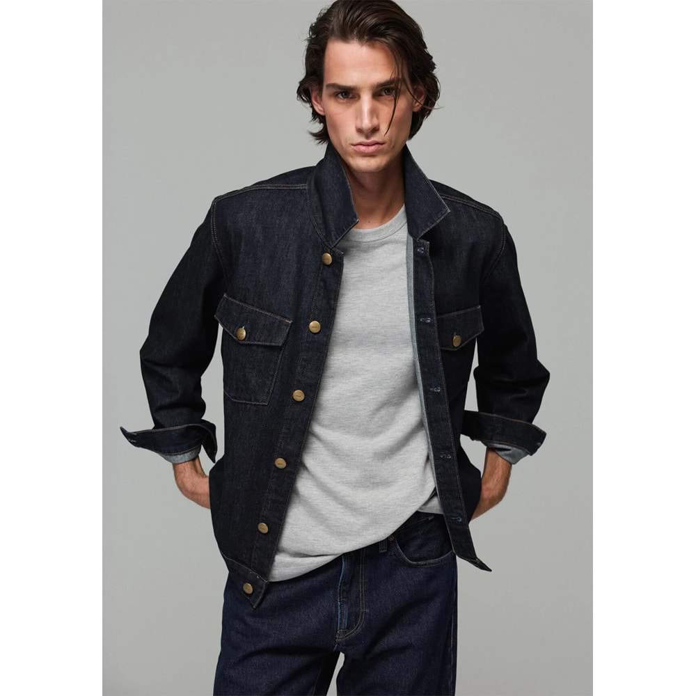 Mavi M0121290-A7779 Mavi Caleb Classic Vintage Rinse Denim Kot Ceket Erkek Ceket