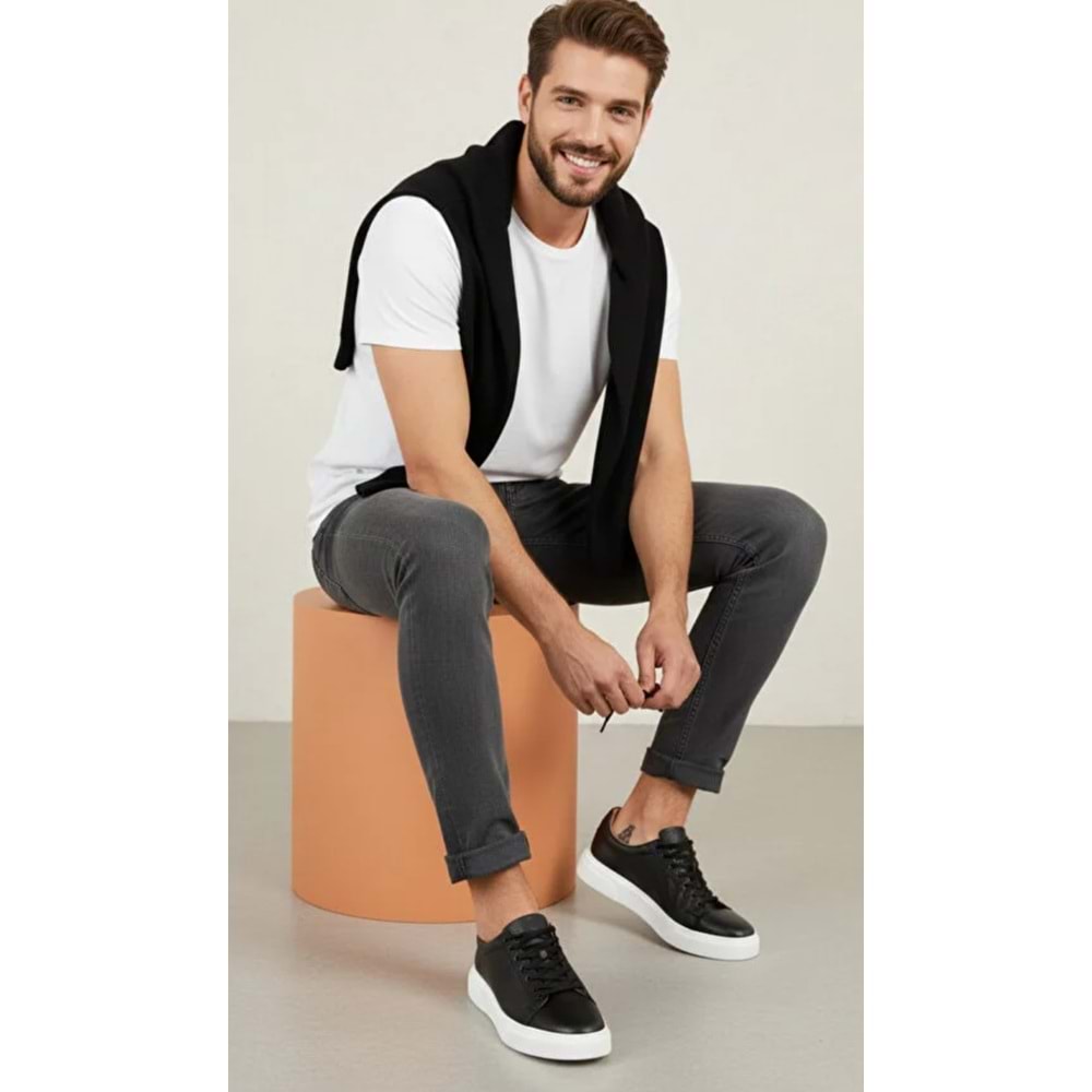 Makras Exclusive 777 Erkek Deri Sneaker Ayakkabı