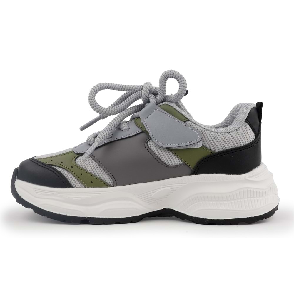 Cool Birian Bağcık Görünümlü Cırt Cırtlı Sneaker Ortopedik Çocuk Spor Ayakkabı
