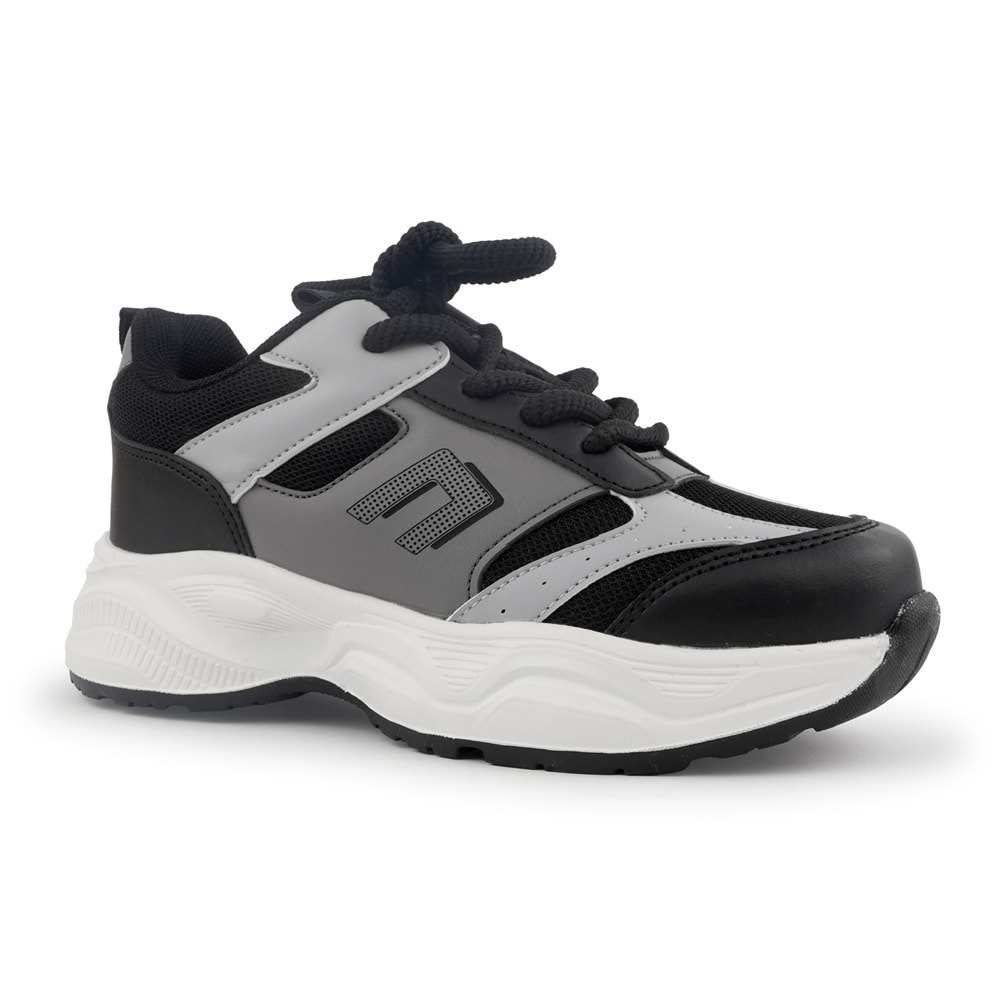 Cool Birian Bağcık Görünümlü Cırt Cırtlı Sneaker Ortopedik Çocuk Spor Ayakkabı