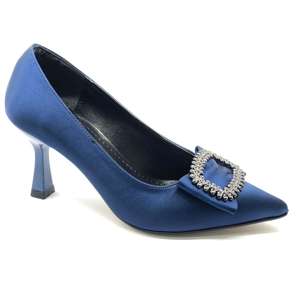 Feles Kare Toka 8 cm Topuklu Stiletto Kadın Ayakkabı