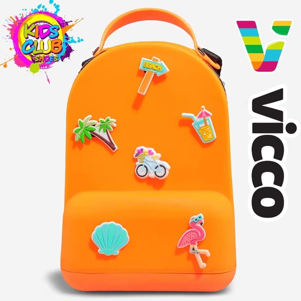 Vicco Pvc Mini Boy Çocuk Plaj Çantası Kreş Çantası Sırt Çantası Okul Çantası Unisex Çanta