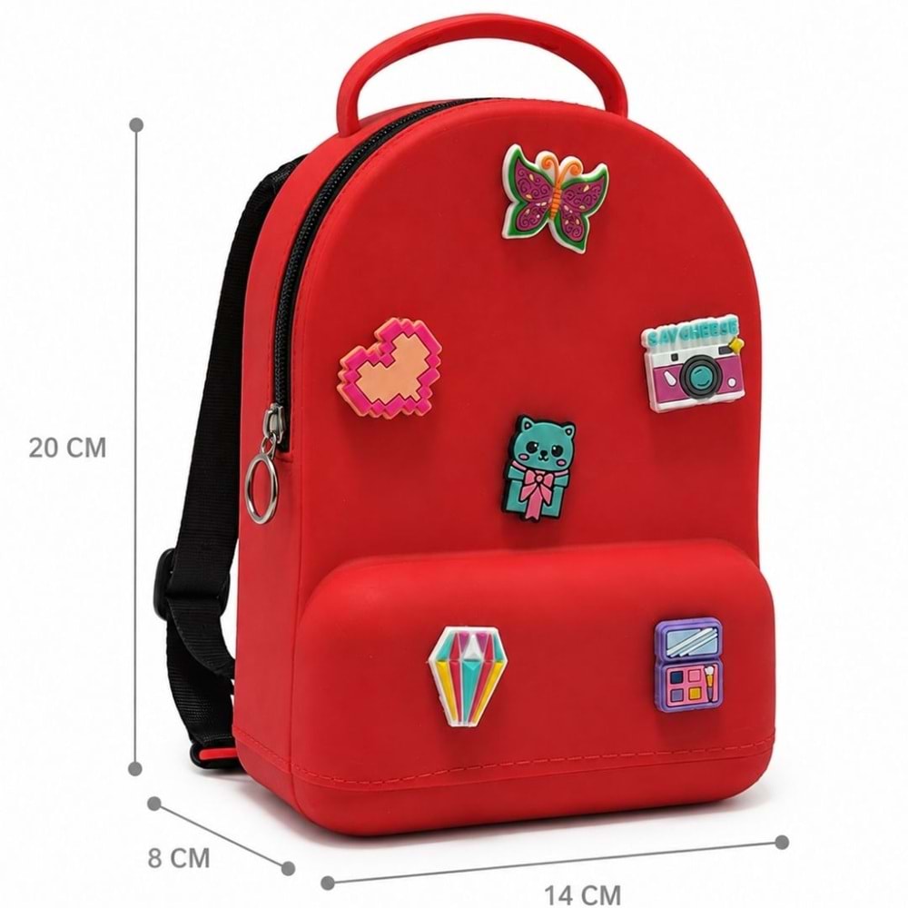 Vicco Pvc Mini Boy Çocuk Plaj Çantası Kreş Çantası Sırt Çantası Okul Çantası Unisex Çanta