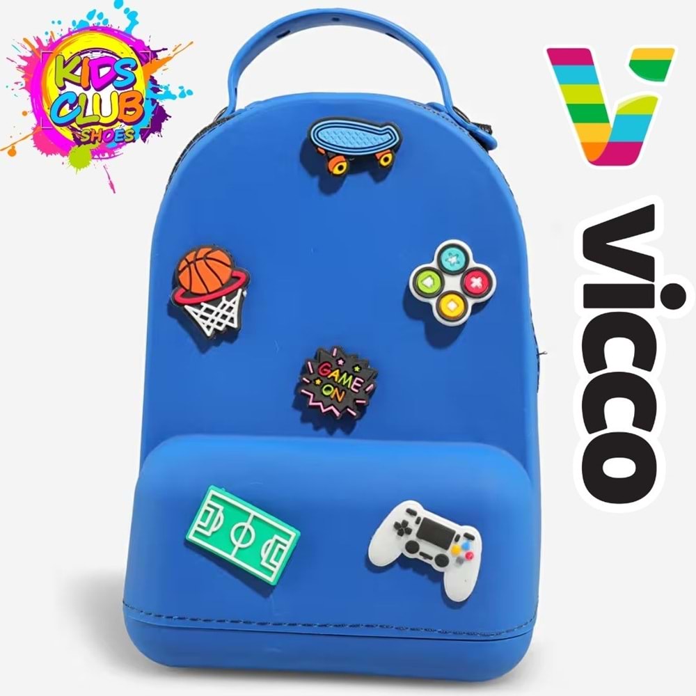 Vicco Pvc Mini Boy Çocuk Plaj Çantası Kreş Çantası Sırt Çantası Okul Çantası Unisex Çanta