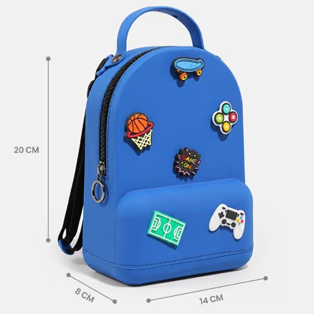 Vicco Pvc Mini Boy Çocuk Plaj Çantası Kreş Çantası Sırt Çantası Okul Çantası Unisex Çanta