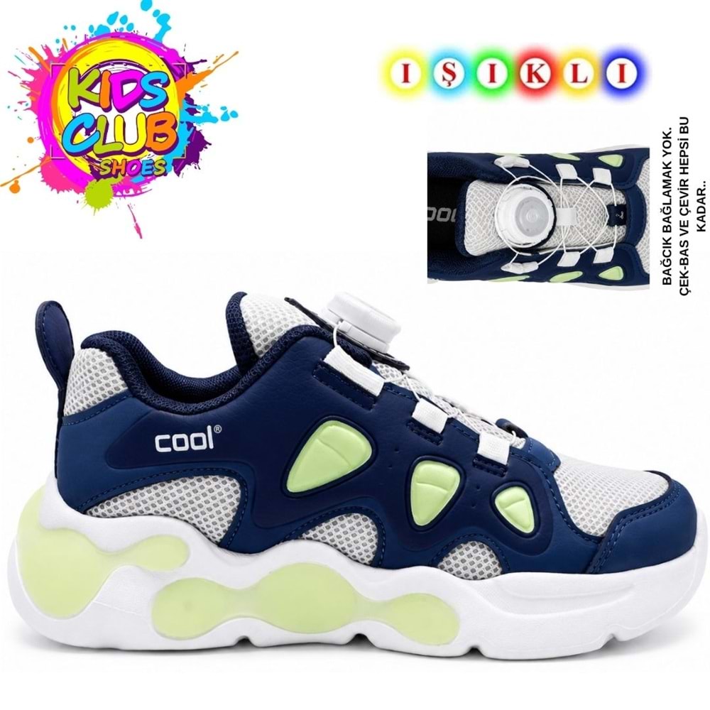 Cool Evan Akıllı Bağcıklı Işıklı Ortopedik Çocuk Spor Ayakkabı
