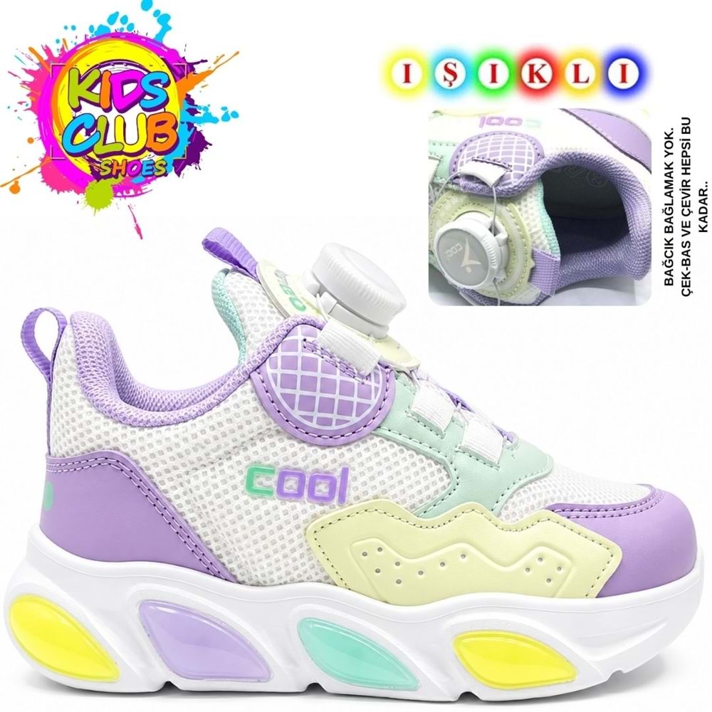 Cool Leon Akıllı Bağcıklı Işıklı Ortopedik Çocuk Spor Ayakkabı