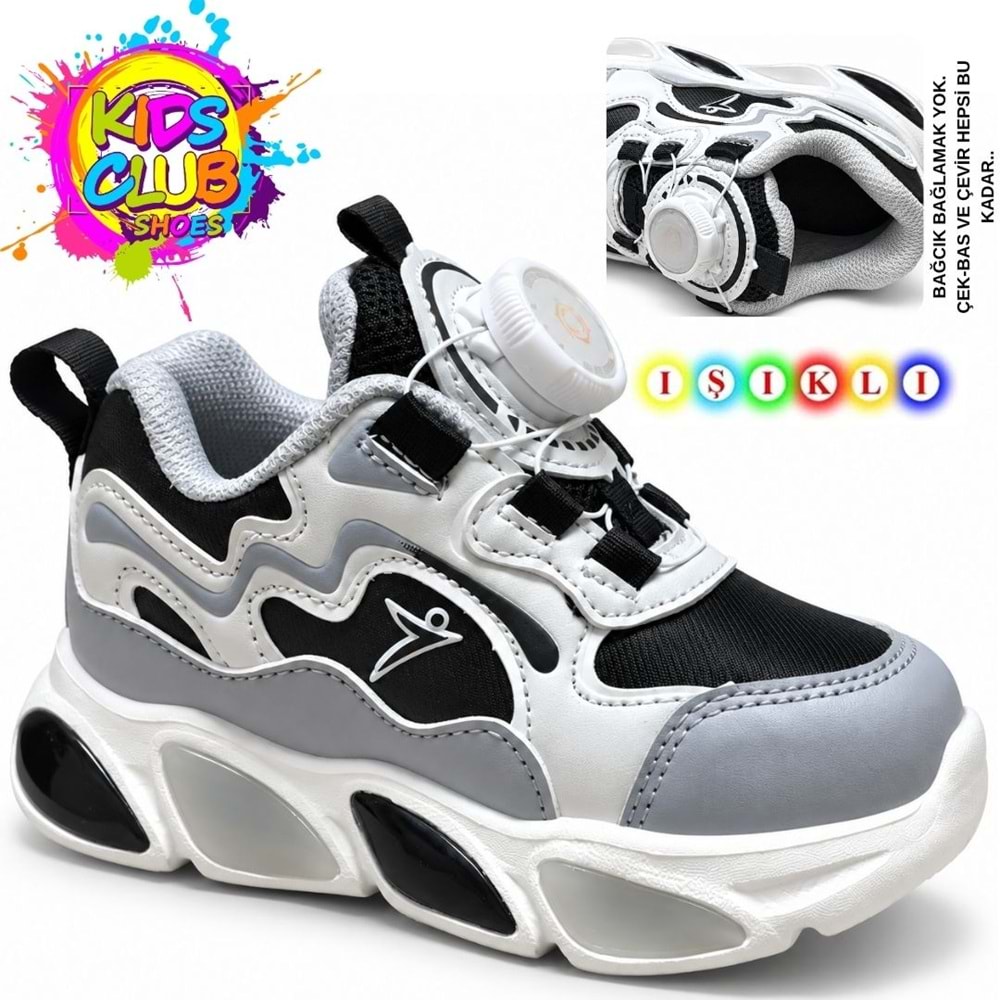 Cool Elliot-Cilt Akıllı Bağcıklı Işıklı Ortopedik Çocuk Spor Ayakkabı