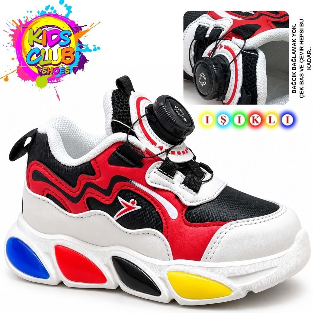 Cool Elliot-Cilt Akıllı Bağcıklı Işıklı Ortopedik Çocuk Spor Ayakkabı