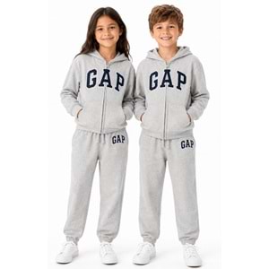 Gap V-Bas Heritage Gap Logo Baskılı Kapüşonlu Çocuk Sweatshirt