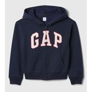Gap V-Bas Heritage Gap Logo Baskılı Kapüşonlu Çocuk Sweatshirt