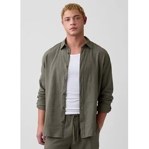 Gap Keten Karışımı Standart Fit Gömlek 887952007 Erkek Gömlek