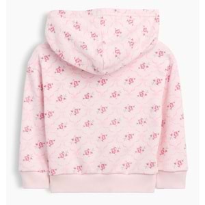 Gap V-Bas Heritage Gap Logo Çiçek Baskılı Kapüşonlu Çocuk Sweatshirt